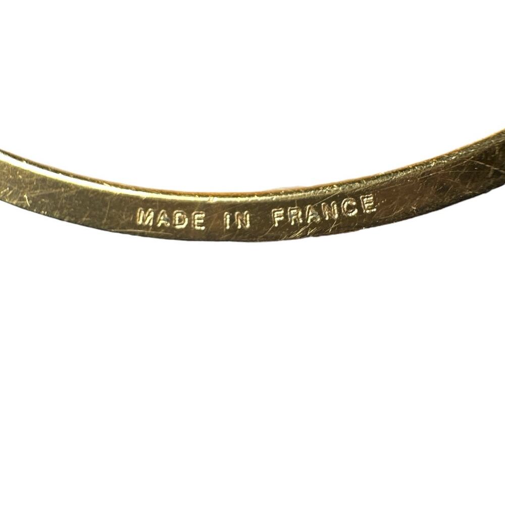 101. Hermes Lizard Kelly Lock Black & Gold Bangle - Picture 4 of 7